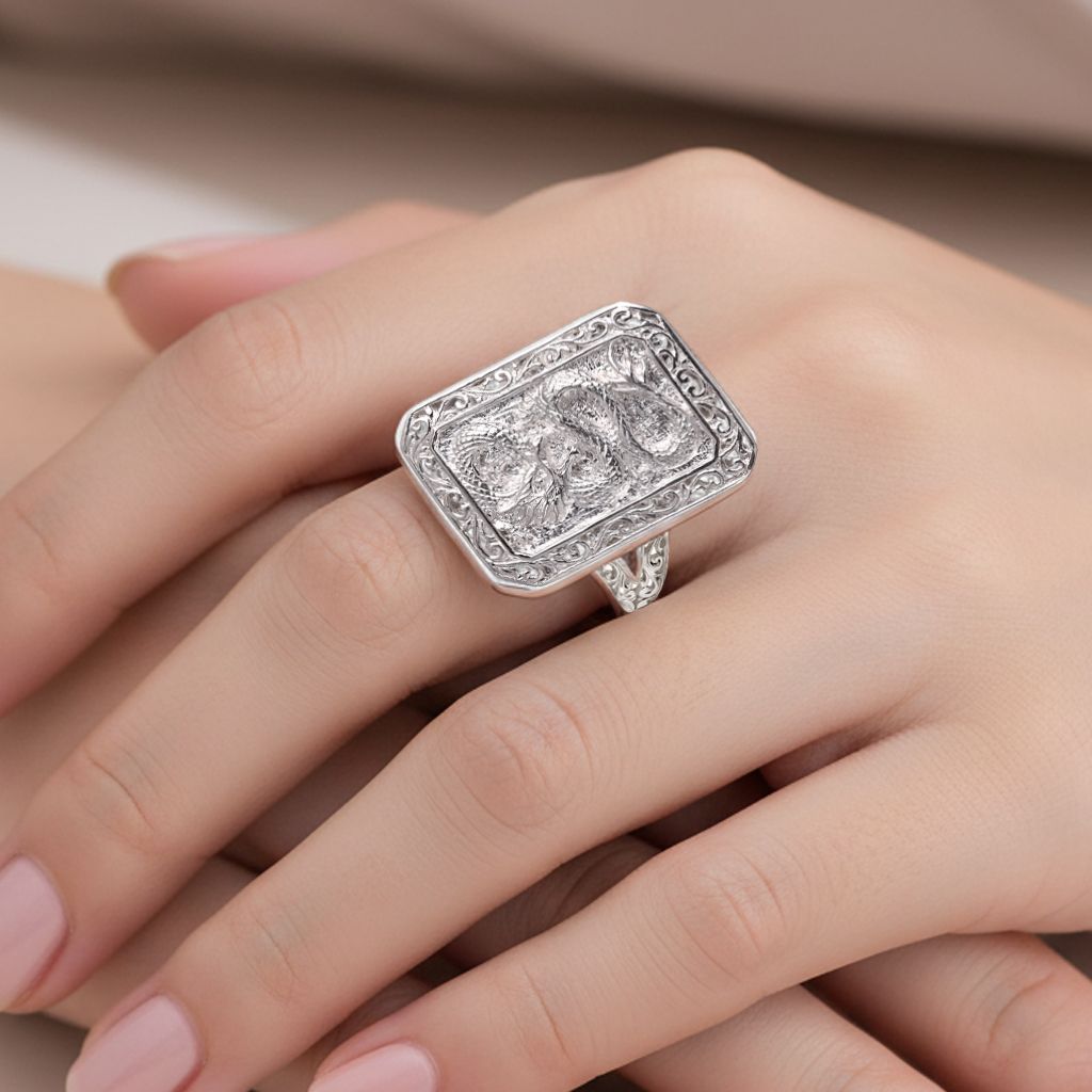 Royal Bali Collection - Sterling Silver Dragon Ring V32367223 8