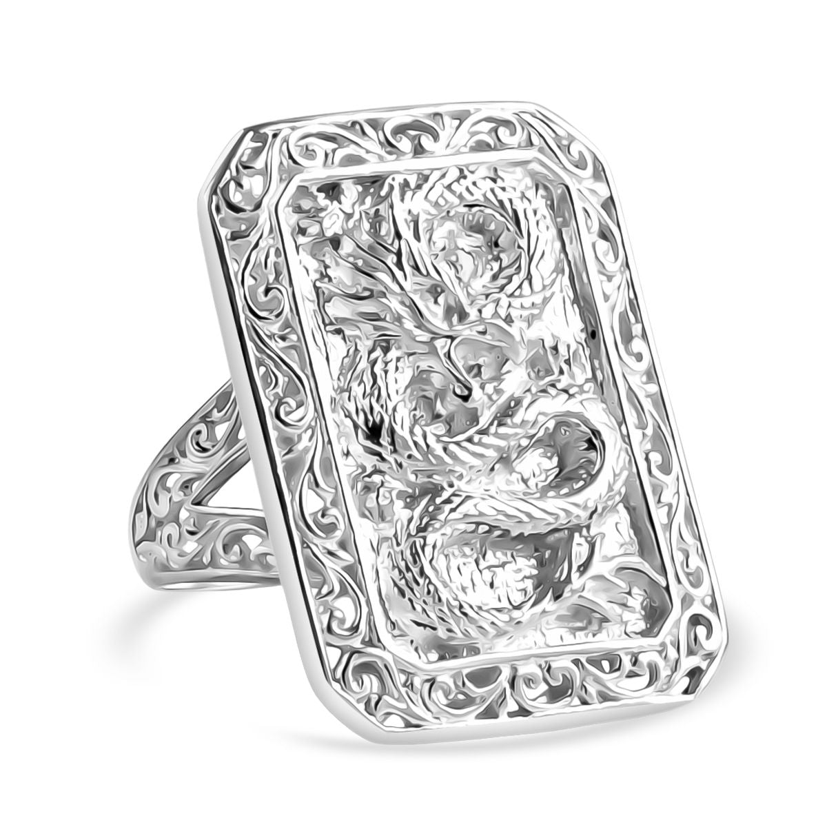 Royal Bali Collection - Sterling Silver Dragon Ring V32367223 6