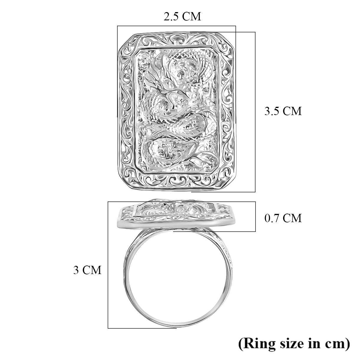 Royal Bali Collection - Sterling Silver Dragon Ring V32540234 5