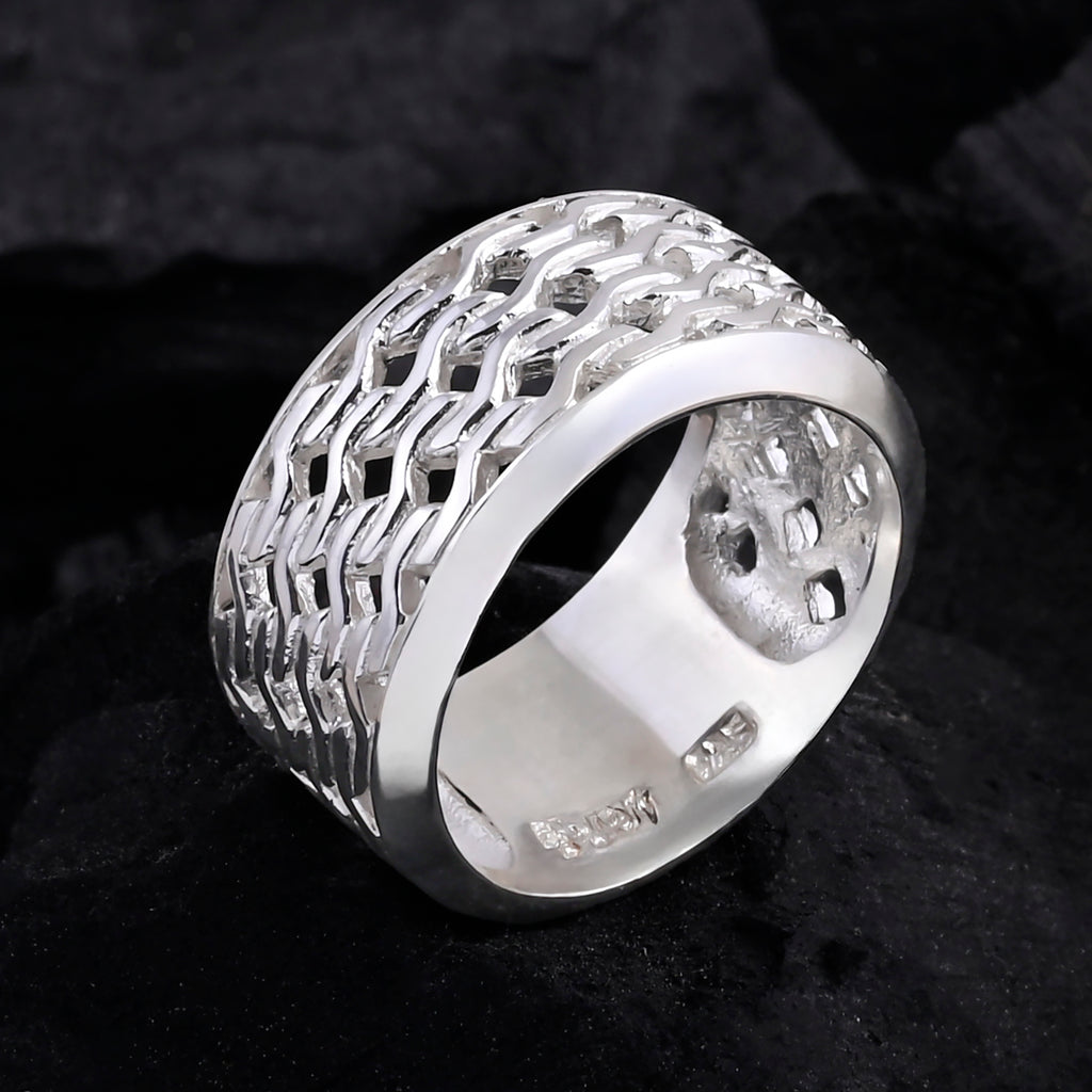 Royal Bali Collection - D'Joy Sterling Silver Band Ring, Silver Wt. 7.90 Gms._8285874_1