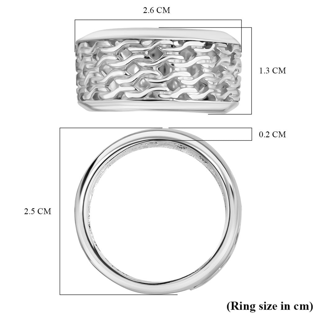 Royal Bali Collection - D'Joy Sterling Silver Band Ring, Silver Wt. 7.90 Gms._8285875_5