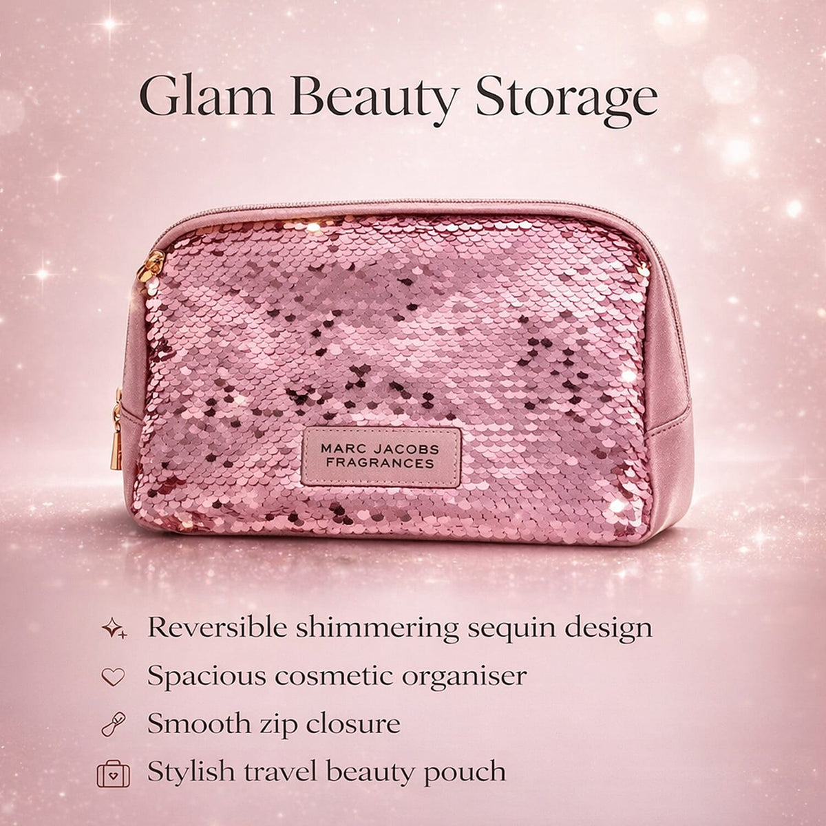 Marc Jacobs Sparkling Female Sequin Cosmetic Pouch 8286029 1
