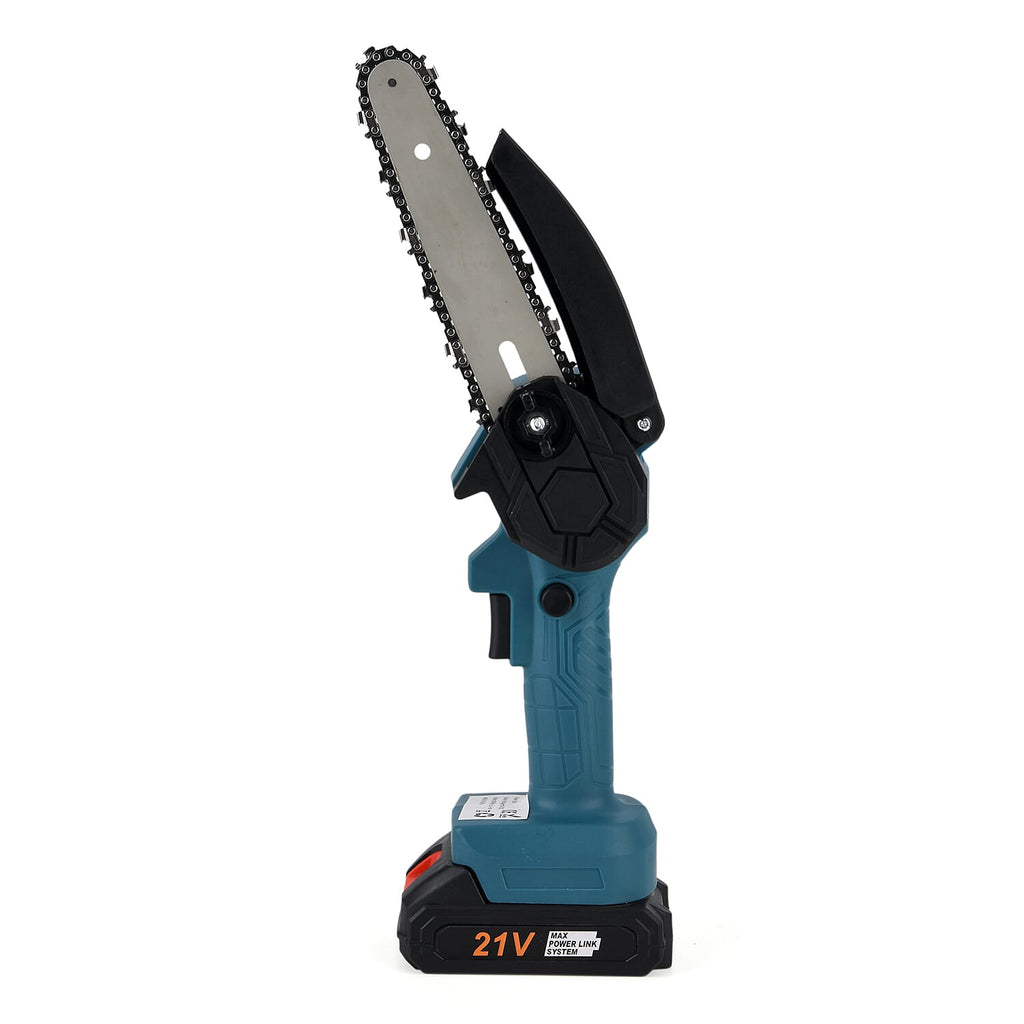 Livmore Handheld Cordless Chainsaw, 2x Batteries, 2x 6-Inch Chains - 20,000 Rpm Motor And 180W Power - Teal_8286077_6