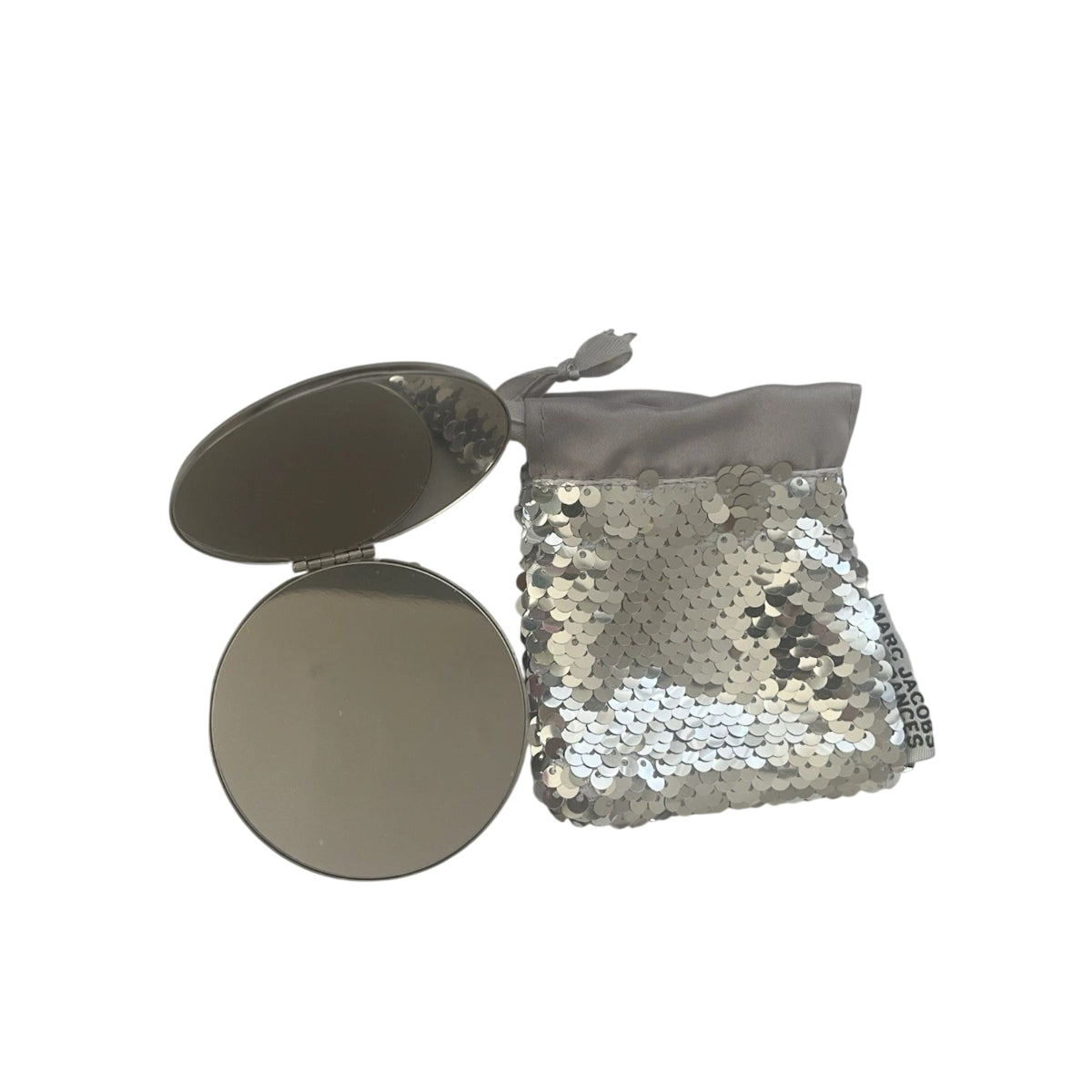 Marc Jacobs Fragrances Women's Silver Compact Mirror with Pouch 8286079 1