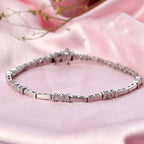 Luxuriant Lab Grown Diamond (SI/GH) Tennis Bracelet 1 Row (Size 7.5) with GB Lock Box in Rhodium Overlay Sterling Silver 1.00 Ct, Silver Wt. 10.03 Gms._8286153_1