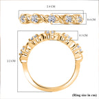 Luxuriant - Lab Grown Diamond (SI/G-H) Half Eternity Band Ring in 18K Vermeil Yellow Gold Plated Sterling Silver 0.40 Ct._8286251_6