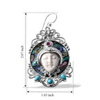D'Joy Ox Bone, Fissure Filled Ruby, Abalone Shell, Turquoise Earring Sterling Silver, Silver Wt.21 Gms  32.860  Ct._8286322_4