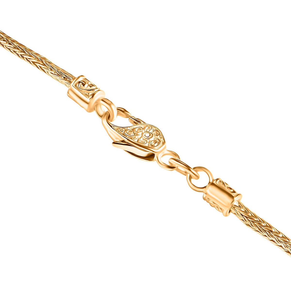 22K Vermeil Yellow Gold Plating Tulang Naga Necklace (Size 18) in Sterling Silver, Silver Wt. 10.83 Gms. 8286516 2