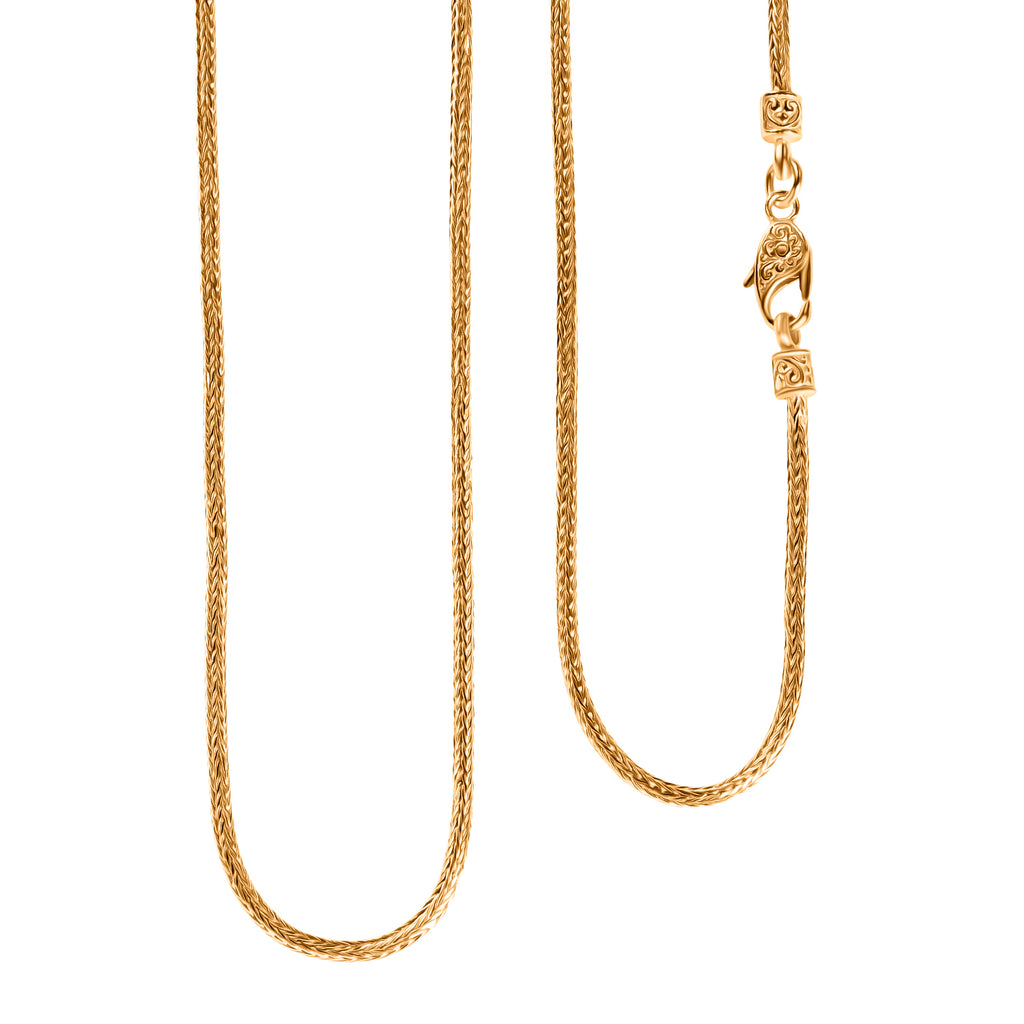 D'Joy  - 22K Vermeil Yellow Gold Plating Tulang Naga Necklace (Size 20) in Sterling Silver, Silver Wt. 11.84 Gms._8286531