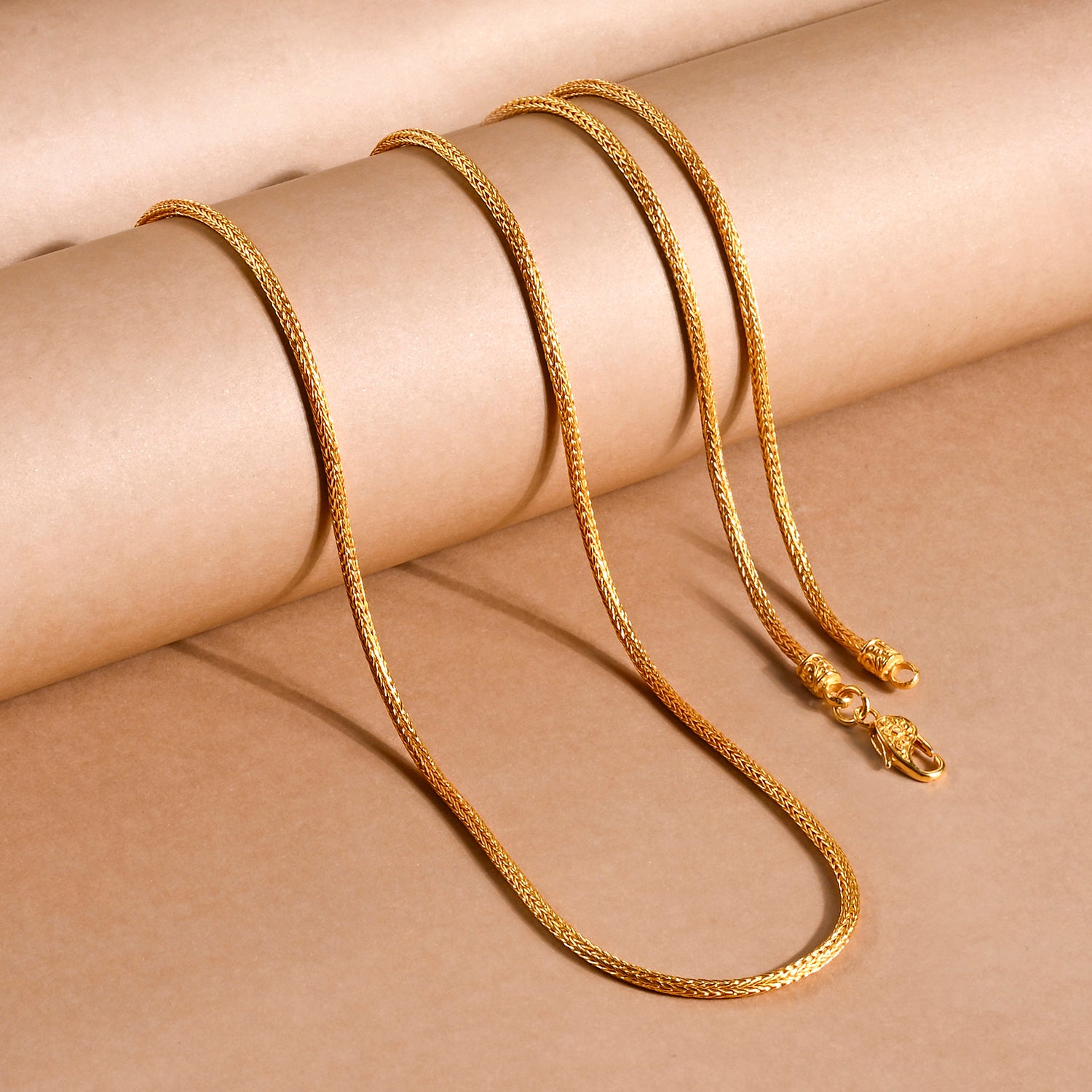 D'Joy  - 22K Vermeil Yellow Gold Plating Tulang Naga Necklace (Size 20) in Sterling Silver, Silver Wt. 11.84 Gms. 8286531 4