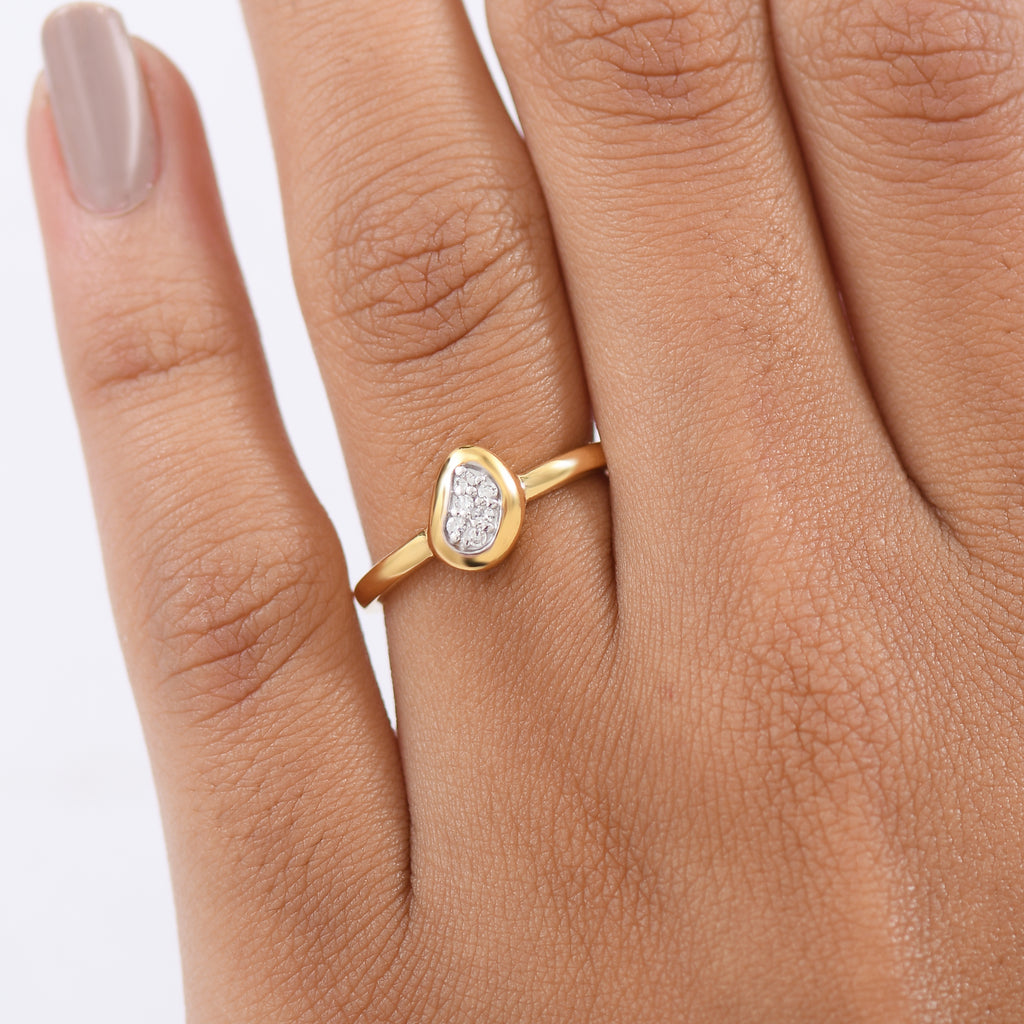 Luxuriant - Lab Grown Diamond (SI/G-H) Cluster Ring in 18K Vermeil Yellow Gold Plated Sterling Silver_8286543_2