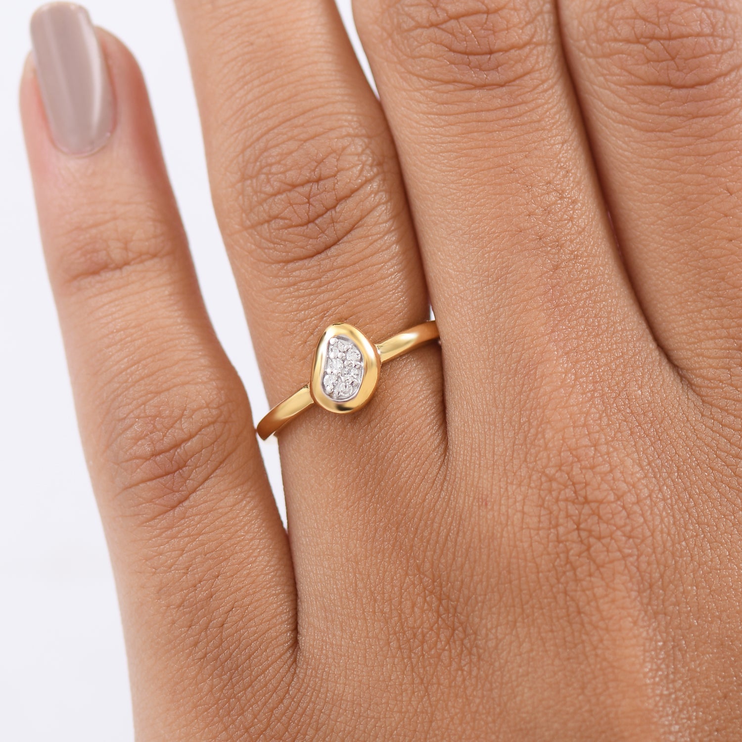 LUXURIANT Lab Grown Diamond Cluster Ring in 18K Vermeil Yellow Gold Plated Sterling Silver 8286543 3