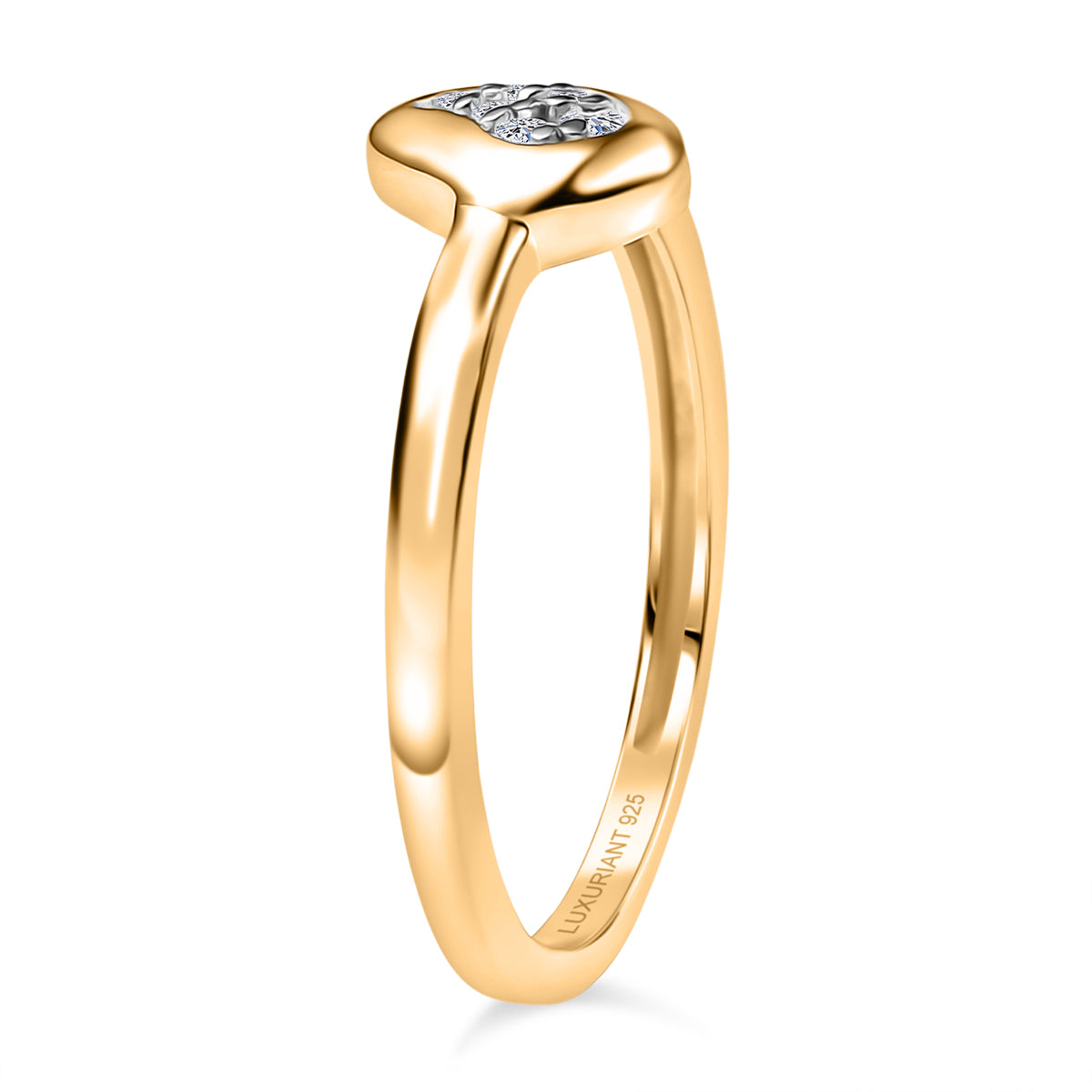 LUXURIANT Lab Grown Diamond Cluster Ring in 18K Vermeil Yellow Gold Plated Sterling Silver 8286543 4
