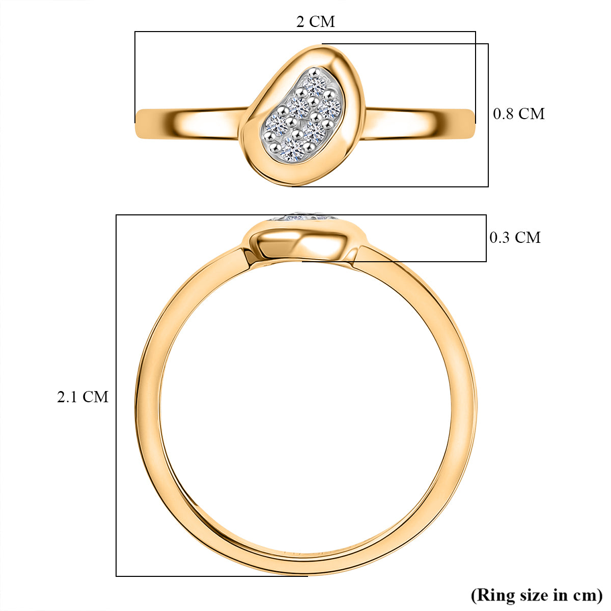 LUXURIANT Lab Grown Diamond Cluster Ring in 18K Vermeil Yellow Gold Plated Sterling Silver 8286543 6