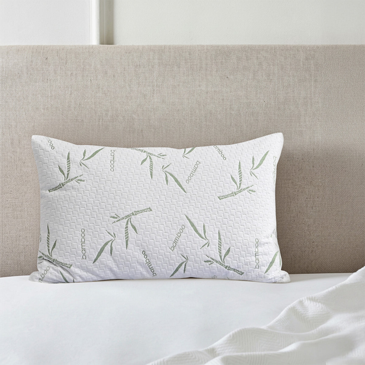 Livmore Ultra-Soft Temperature Regulating Bamboo Waterproof Pillowcase With 2 Layers of Comfort &amp; Protection - Breathable, Antibacterial &amp; Washable (50 x 75Cm) 8286583 2