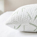 Livmore Ultra-Soft Temperature Regulating Bamboo Waterproof Pillowcase With 2 Layers of Comfort & Protection - Breathable, Antibacterial & Washable (50 x 75Cm)_8286583_2