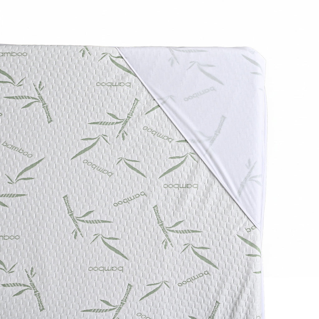 Livmore Quilted Ultra-Soft Temperature Regulating Bamboo Waterproof Mattress Protector With 2 Layers of Comfort & Protection - Breathable, Antibacterial & Washable (Double, 135x190CM)_8286594_2
