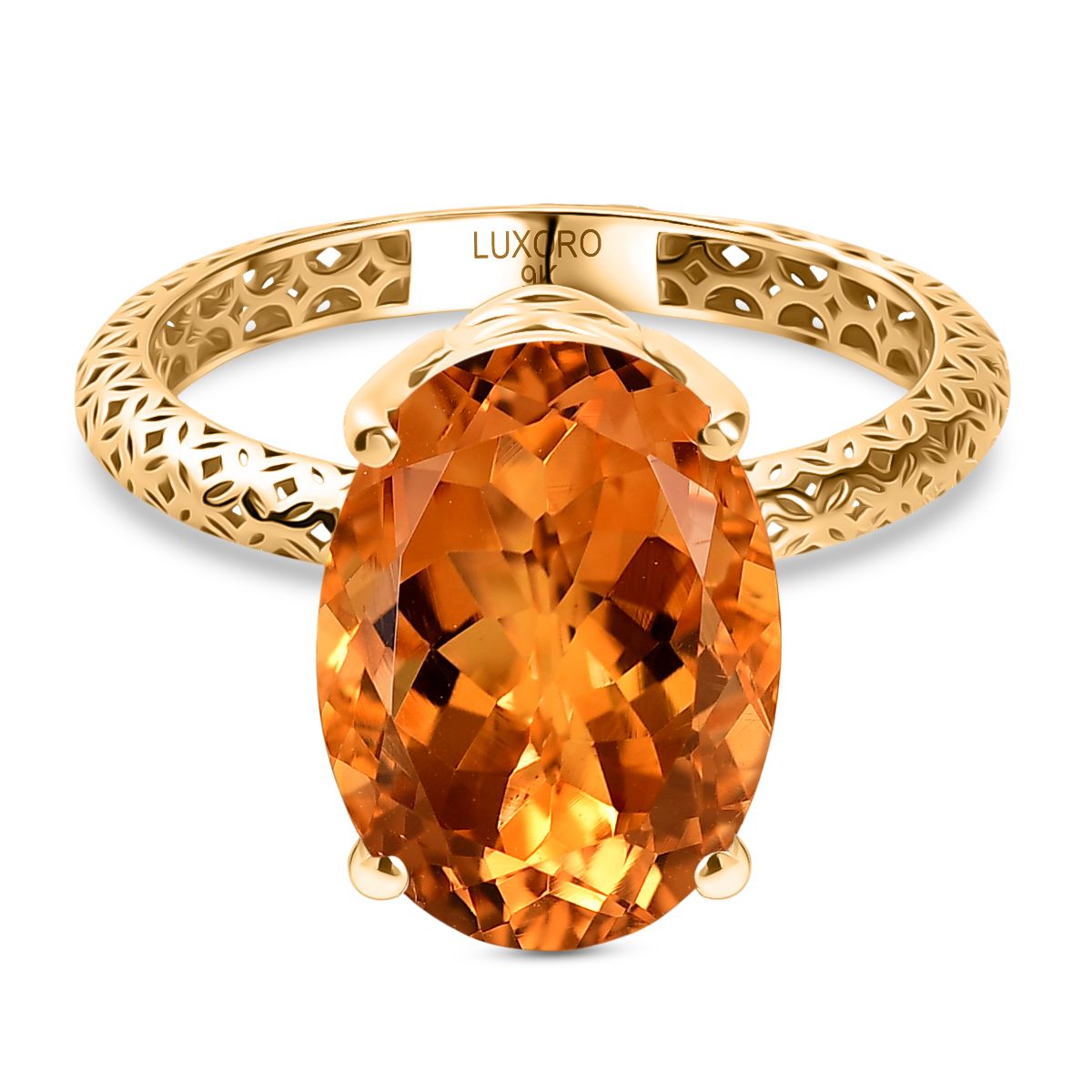 Luxoro 9K Yellow Gold Serra Gaucha Citrine Solitaire Ring 5.32 Ct. V32574131 0