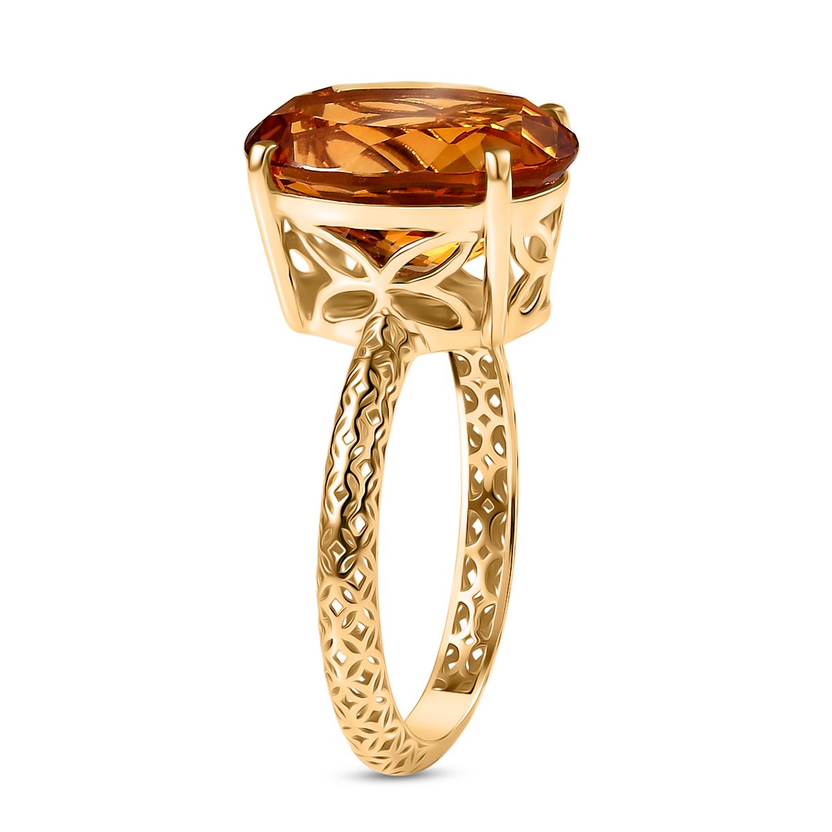 Luxoro 9K Yellow Gold Serra Gaucha Citrine Solitaire Ring 5.32 Ct. V32574131 3