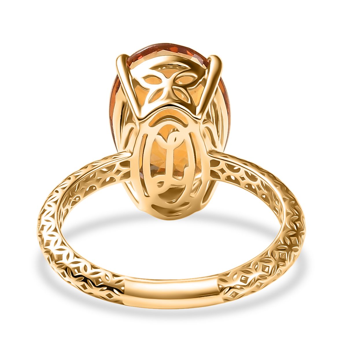 Luxoro 9K Yellow Gold Serra Gaucha Citrine Solitaire Ring 5.32 Ct. V32574131 4