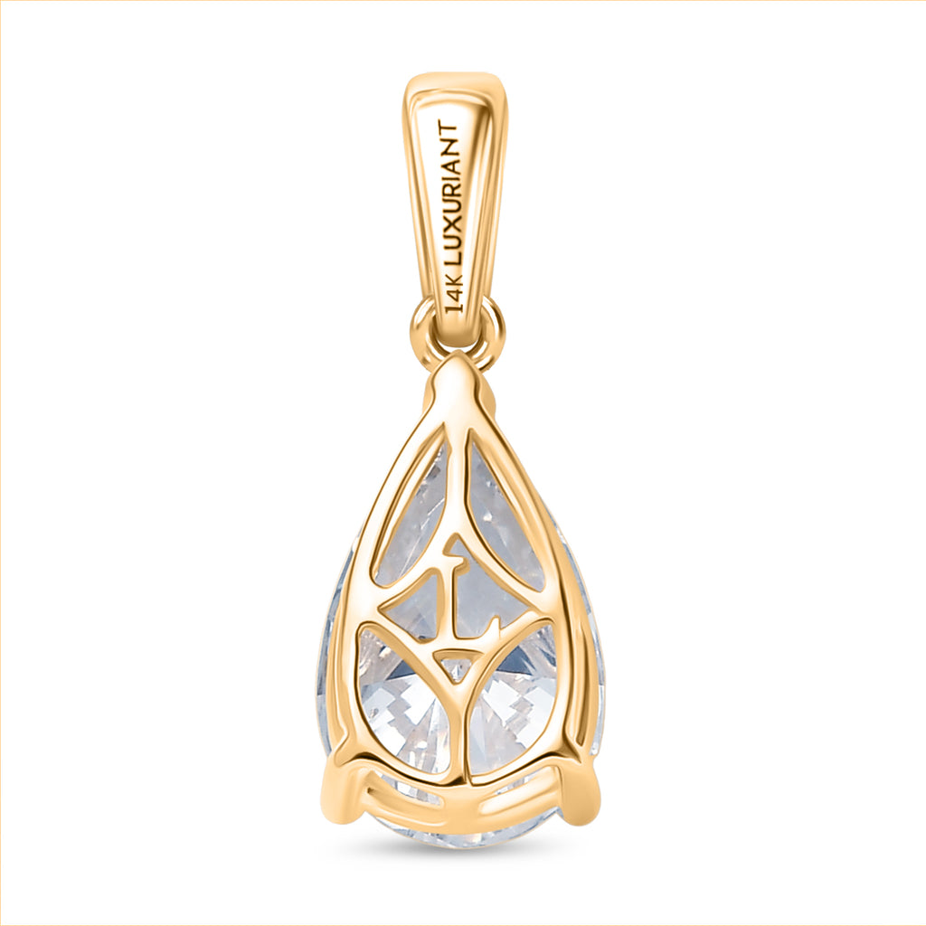 NY CloseOut - Luxuriant - 14K Yellow Gold IGI Certified Lab Grown Diamond (VS/E-F) Pear Cut Solitaire Pendant 2.00 Ct._8287057_3