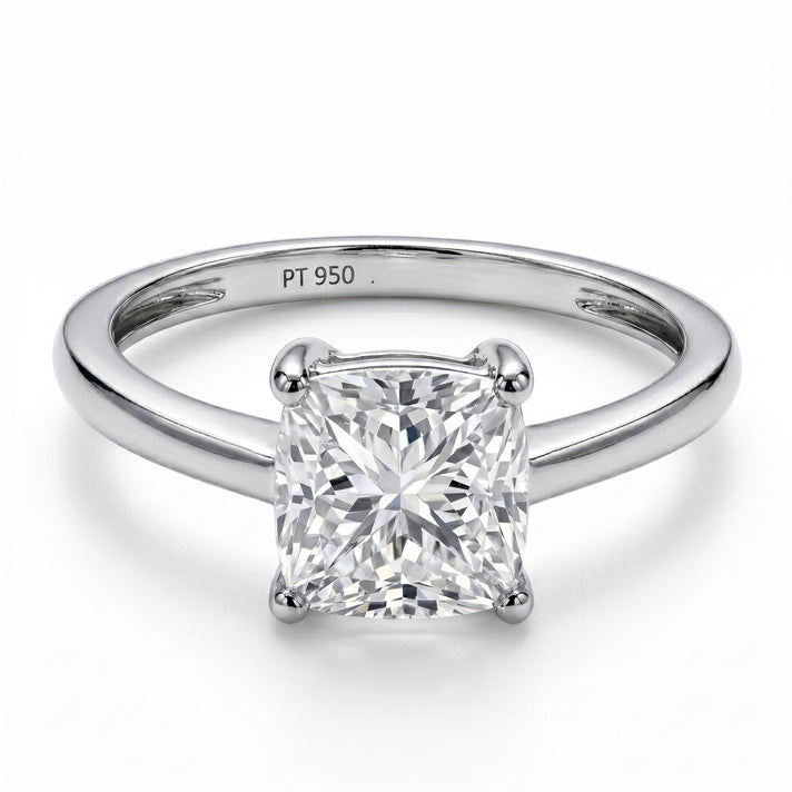 LUXURIANT 2 Ct. Lab Grown Diamond Round Cut Solitaire Platinum Ring (VS-EF) 7761622 1