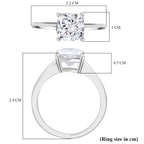 Luxuriant - 950 Platinum SGL Certified (VS/GH) Lab Grown Diamond Cushion Cut Ring 2.00 Ct, Platinum Wt. 4.35 Gms._8287096_5
