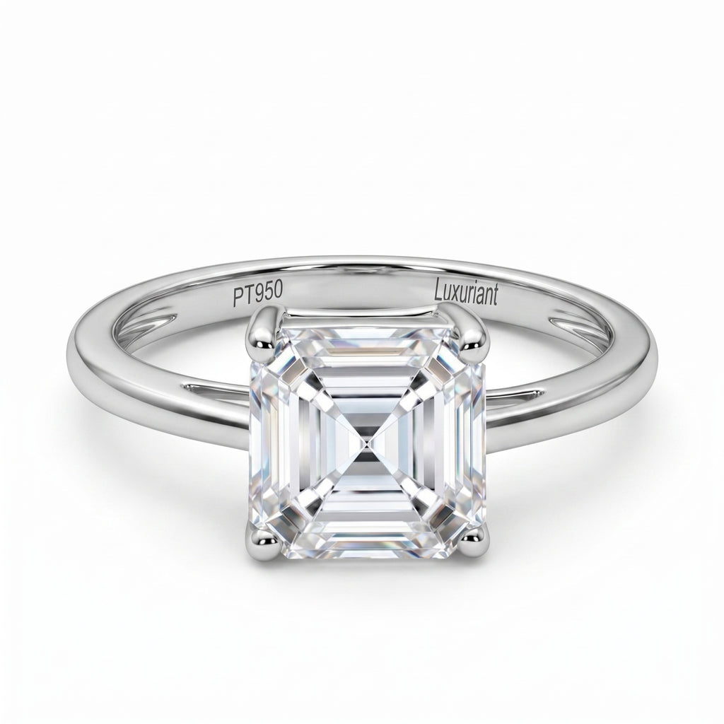 Rare Find Asscher Cut - Luxuriant SGL Certified 950 Platinum Lab Grown Diamond (VS/EF) Ring 2.01 Ct, Platinum Wt. 4.86 Gms._8287167