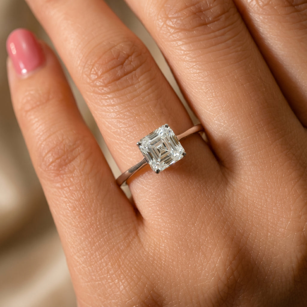Rare Find Asscher Cut - Luxuriant SGL Certified 950 Platinum Lab Grown Diamond (VS/EF) Ring 2.01 Ct, Platinum Wt. 4.86 Gms._8287167_4