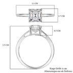 Rare Find Asscher Cut - Luxuriant SGL Certified 950 Platinum Lab Grown Diamond (VS/EF) Ring 2.01 Ct, Platinum Wt. 4.86 Gms._8287167_5