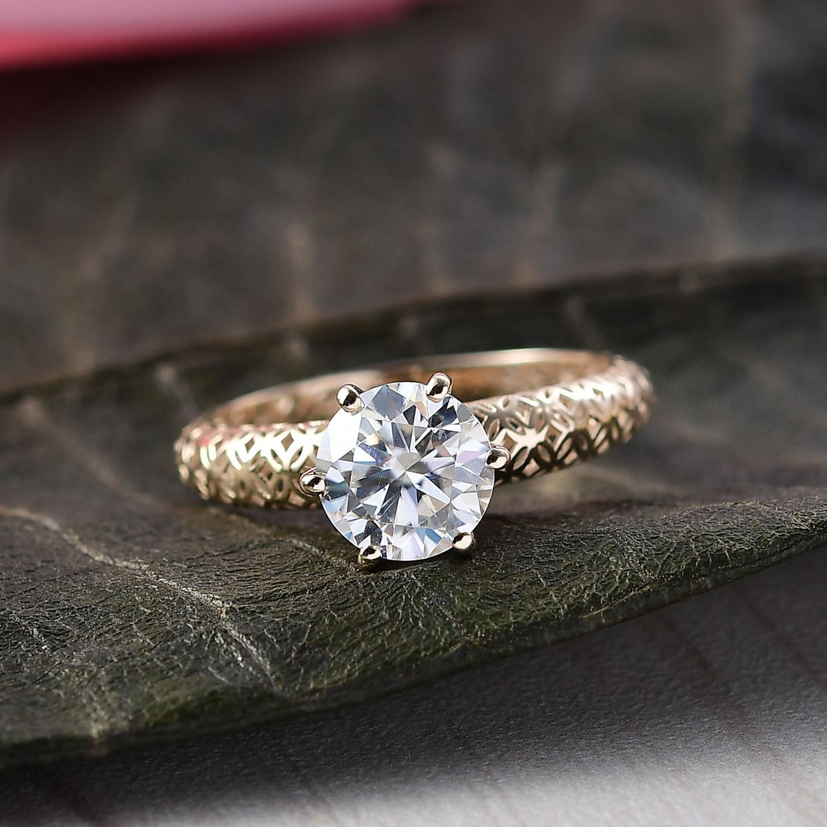 1.8 Ct. Moissanite Solitaire Ring in 9K Yellow Gold 8287214 2
