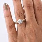 9K Yellow Gold Moissanite Solitaire Mirage Ring 1.76 Ct._8287214_2