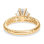 9K Yellow Gold Moissanite Solitaire Mirage Ring 1.76 Ct._8287214_4