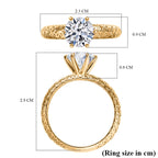 9K Yellow Gold Moissanite Solitaire Mirage Ring 1.76 Ct._8287214_5