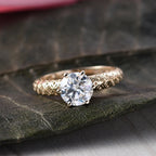 9K Yellow Gold Moissanite Solitaire Mirage Ring 1.76 Ct._8287217_1