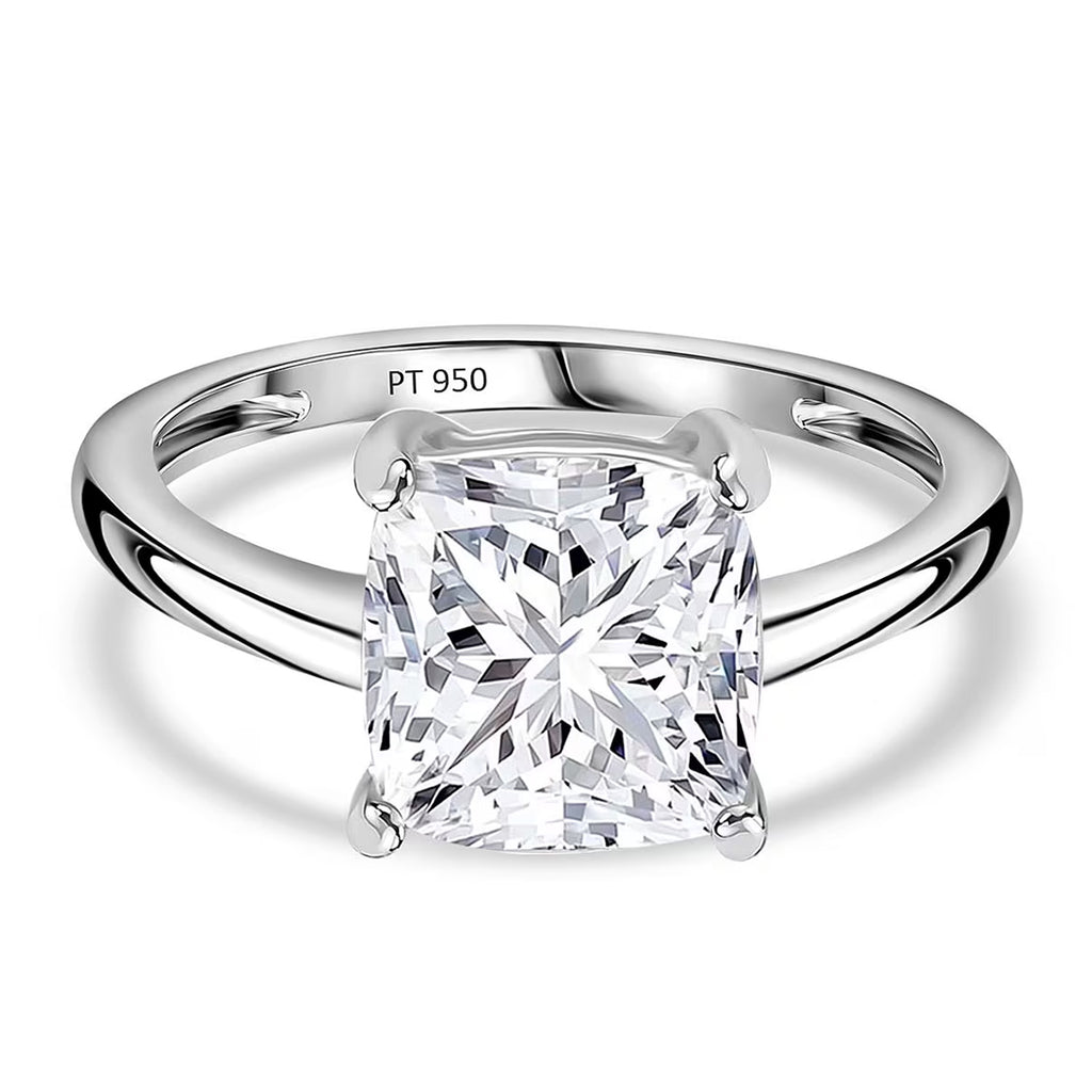 Luxuriant 950 Platinum IGI Certified (VS/EF) Cushion Cut Lab Grown Diamond Ring 3.00 Ct, Platinum Wt. 5.59 Gms._8287239