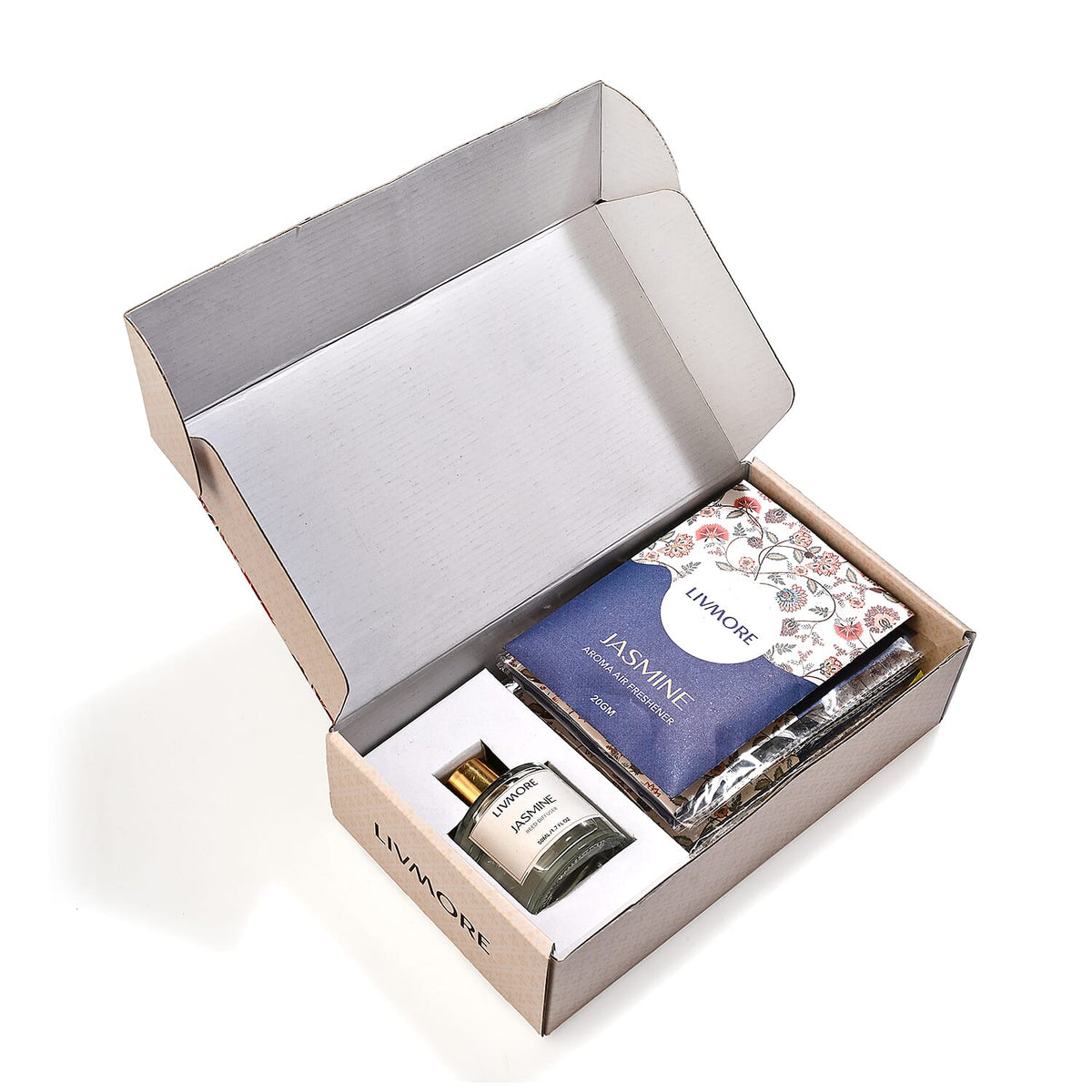 Livmore Jasmine Home Fragrance Set -  Contains 50ml Reed Diffuser with 4 Reed Sticks and 6 Fragrance Sachets V32582230 7