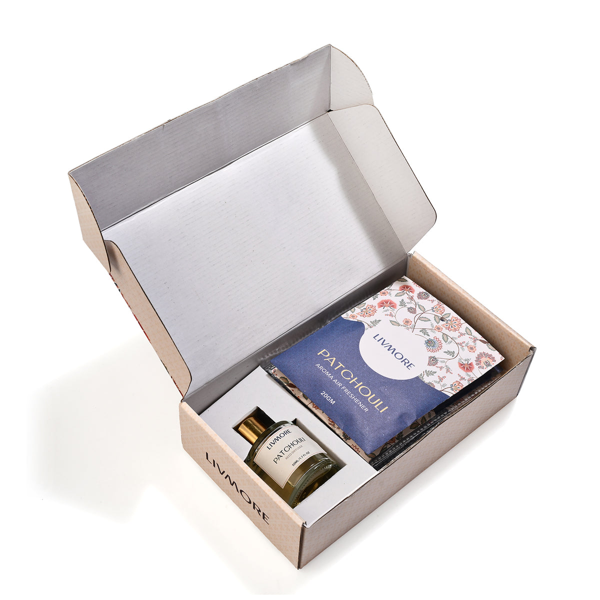 Livmore Patchouli Home Fragrance Set -  Contains 50ml Reed Diffuser with 4 Reed Sticks and 6 Fragrance Sachets V32637290 7