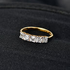 Luxuriant Lab Grown Diamond 5 Stone Ring in 18K Vermeil Yellow Gold Plated Sterling Silver 1.00 Ct._8287869_1