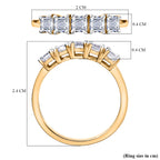 Luxuriant Lab Grown Diamond 5 Stone Ring in 18K Vermeil Yellow Gold Plated Sterling Silver 1.00 Ct._8287869_5