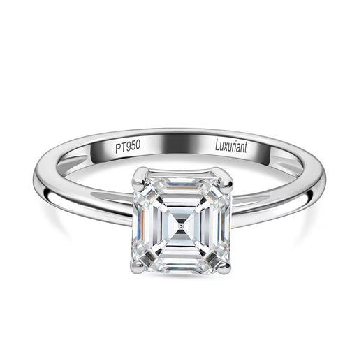 Luxuriant 950 Platinum IGI Certified Asscher Cut Lab Grown Diamond(VS/EF) Ring 5.06 Ct, Platinum Wt. 4.91 Gms._8288003