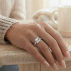 Luxuriant 950 Platinum IGI Certified Asscher Cut Lab Grown Diamond(VS/EF) Ring 5.06 Ct, Platinum Wt. 4.91 Gms._8288003_1
