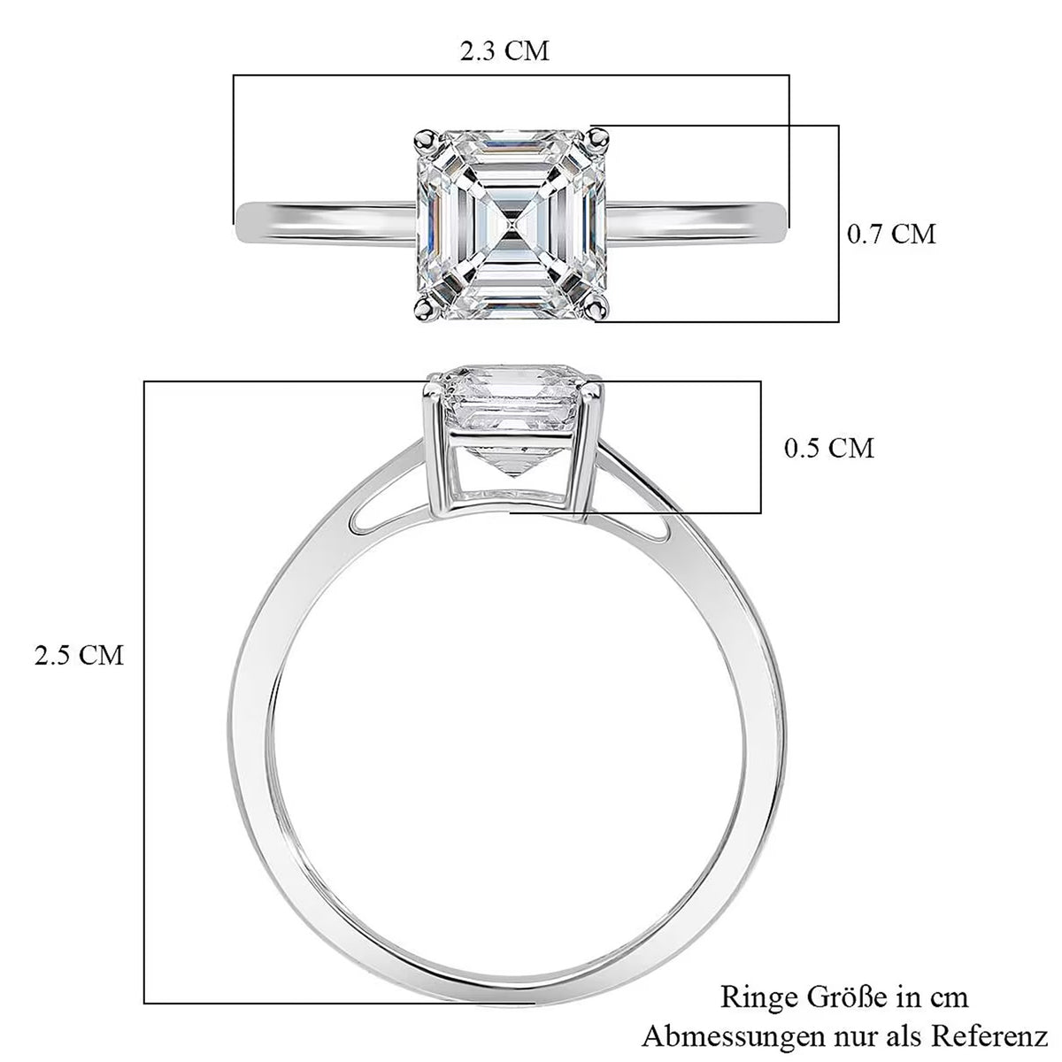 LUXURIANT IGI Certifed 3 Ct. Lab Grown Diamond VS E-F Solitaire Ring in 950 Platinum 8288030 7