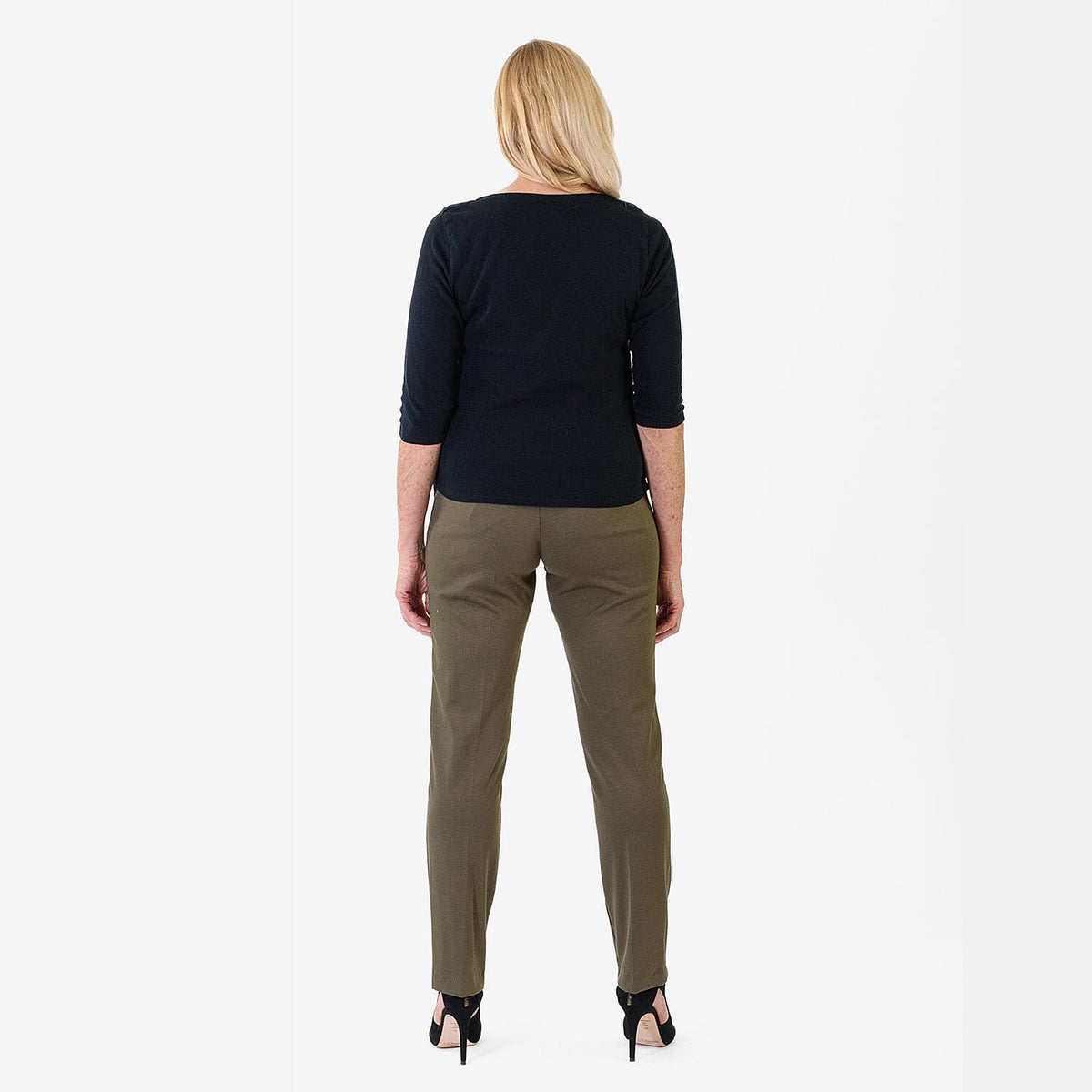 Classic Straight Leg Trousers (Size 12) - Khaki V32562524 2