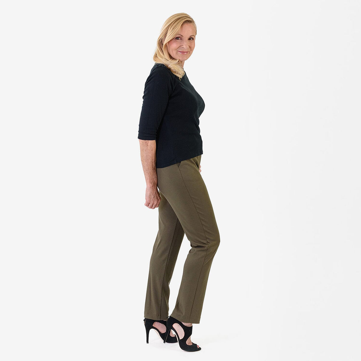 Classic Straight Leg Trousers (Size 12) - Khaki V32562524 3