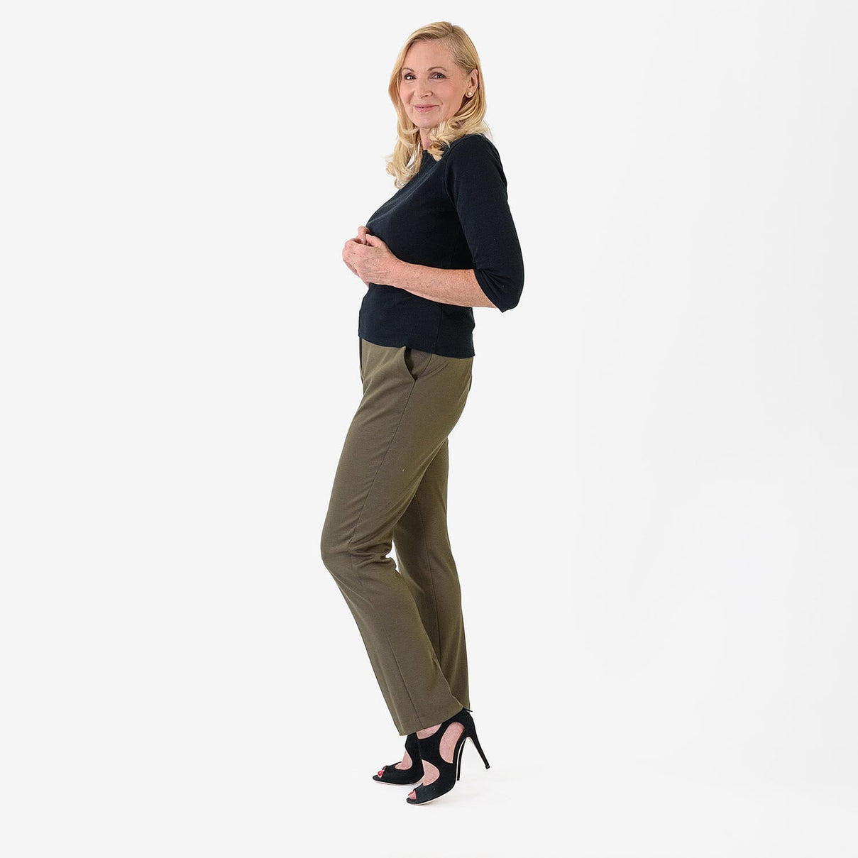 Classic Straight Leg Trousers (Size 22) - Khaki V32532244 1