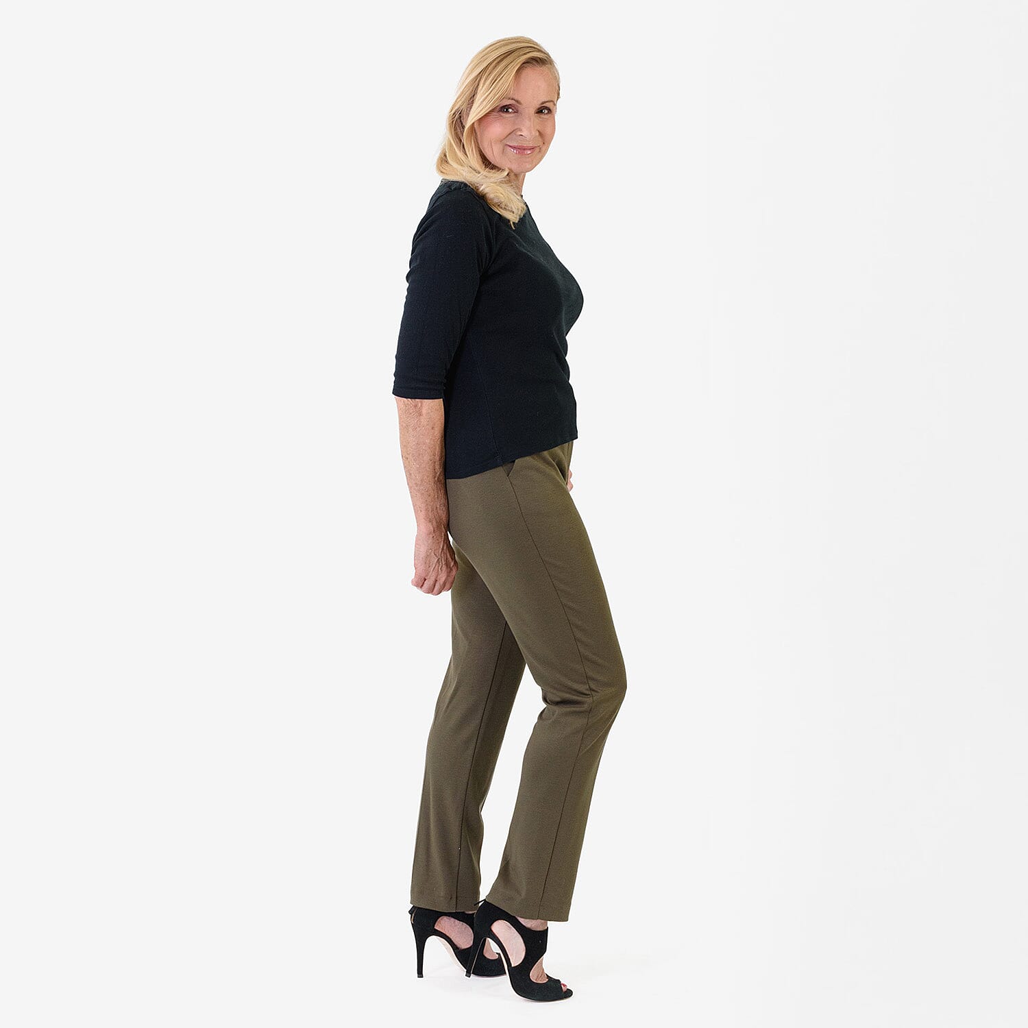 Classic Straight Leg Trousers (Size 22) - Khaki V32532244 3