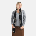 Super Soft Oversized Floral Embroidery Scarf (180 x 65cm) - Black_8289981_4