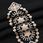 Super Soft Oversized Floral Embroidery Scarf (180 x 65cm) - Black_8289981_7