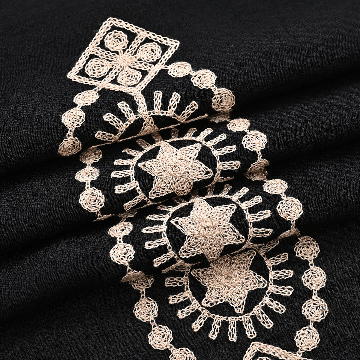 Super Soft Oversized Floral Embroidery Scarf (180 x 65cm) - Black V32530533 8